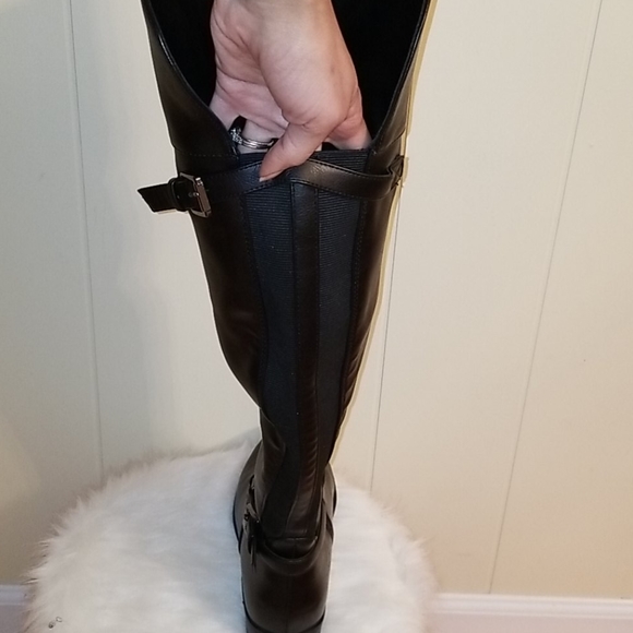 Faux Leather Riding Boots - Picture 3 of 5